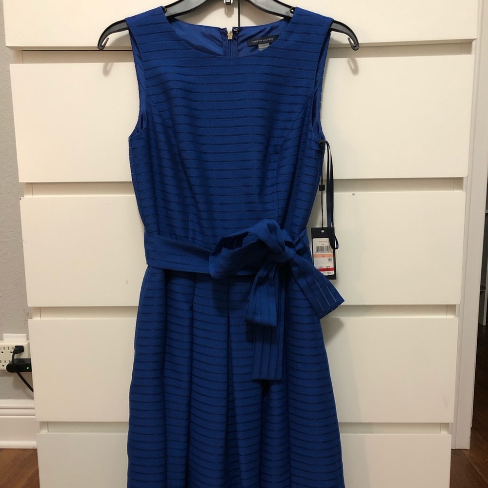 NWT Tommy Hilfiger Blue Fit & Flare dress- Size 2